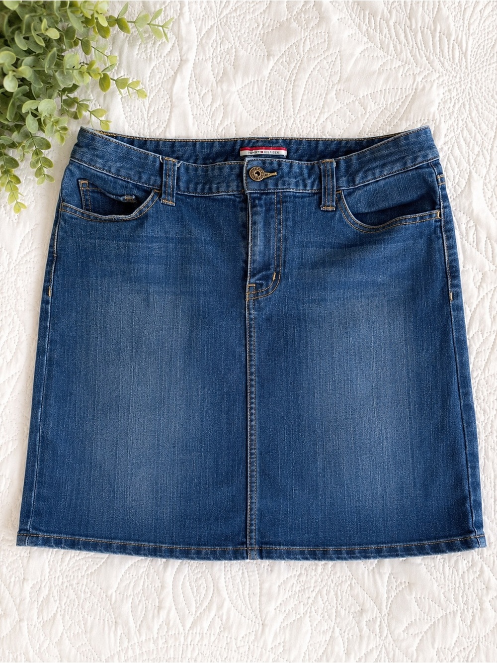 Tommy Hilfiger Dark Blue Denim Mini Skirt